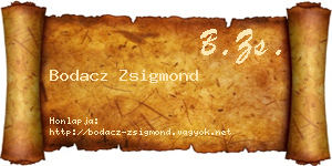 Bodacz Zsigmond névjegykártya